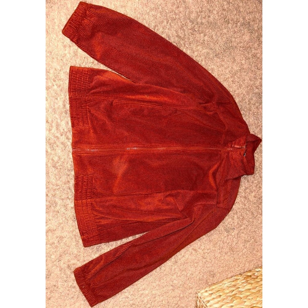 1970s Vintage teddi orange zippered jacket sweater